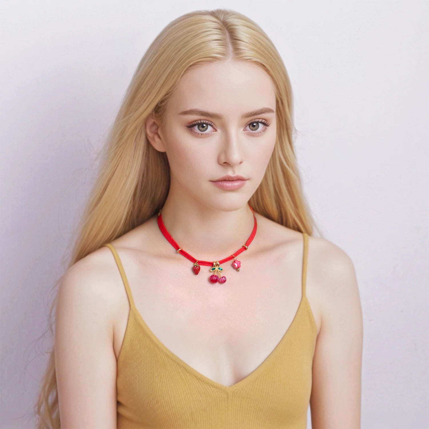 Colorful Starfish Dolphin & Fruits Combo Necklace