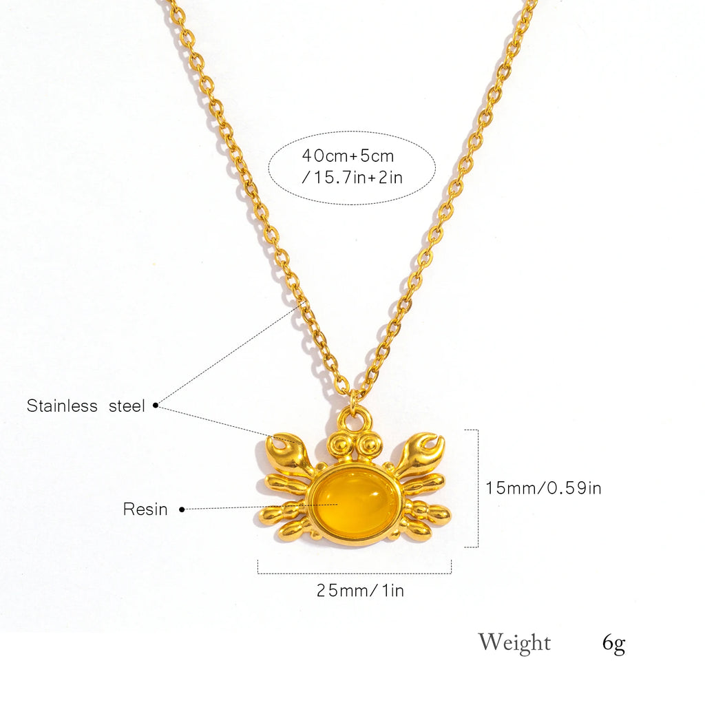 Crab Pendant Necklace
