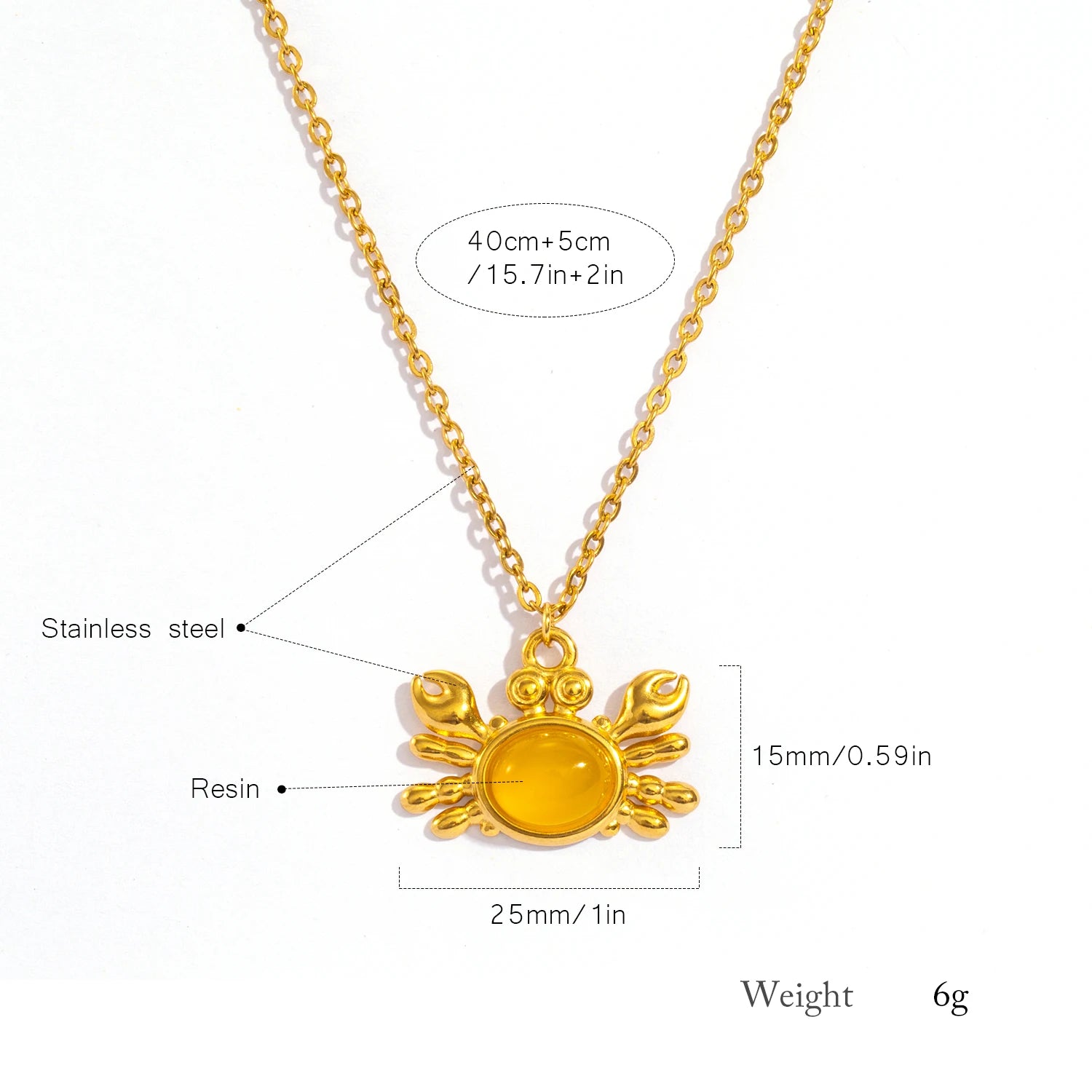 Crab Pendant Necklace