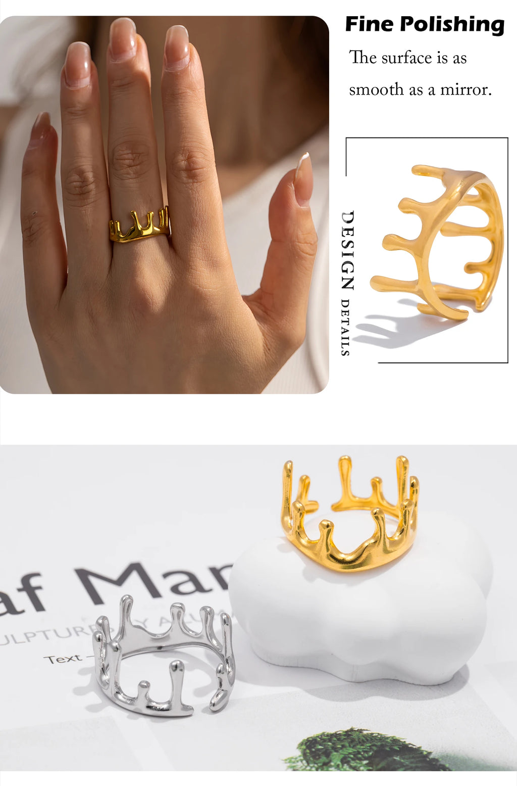 Crown Charm Ring