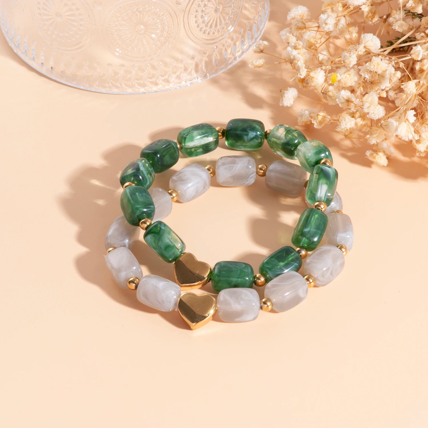 Resin Beads Charm Bracelet