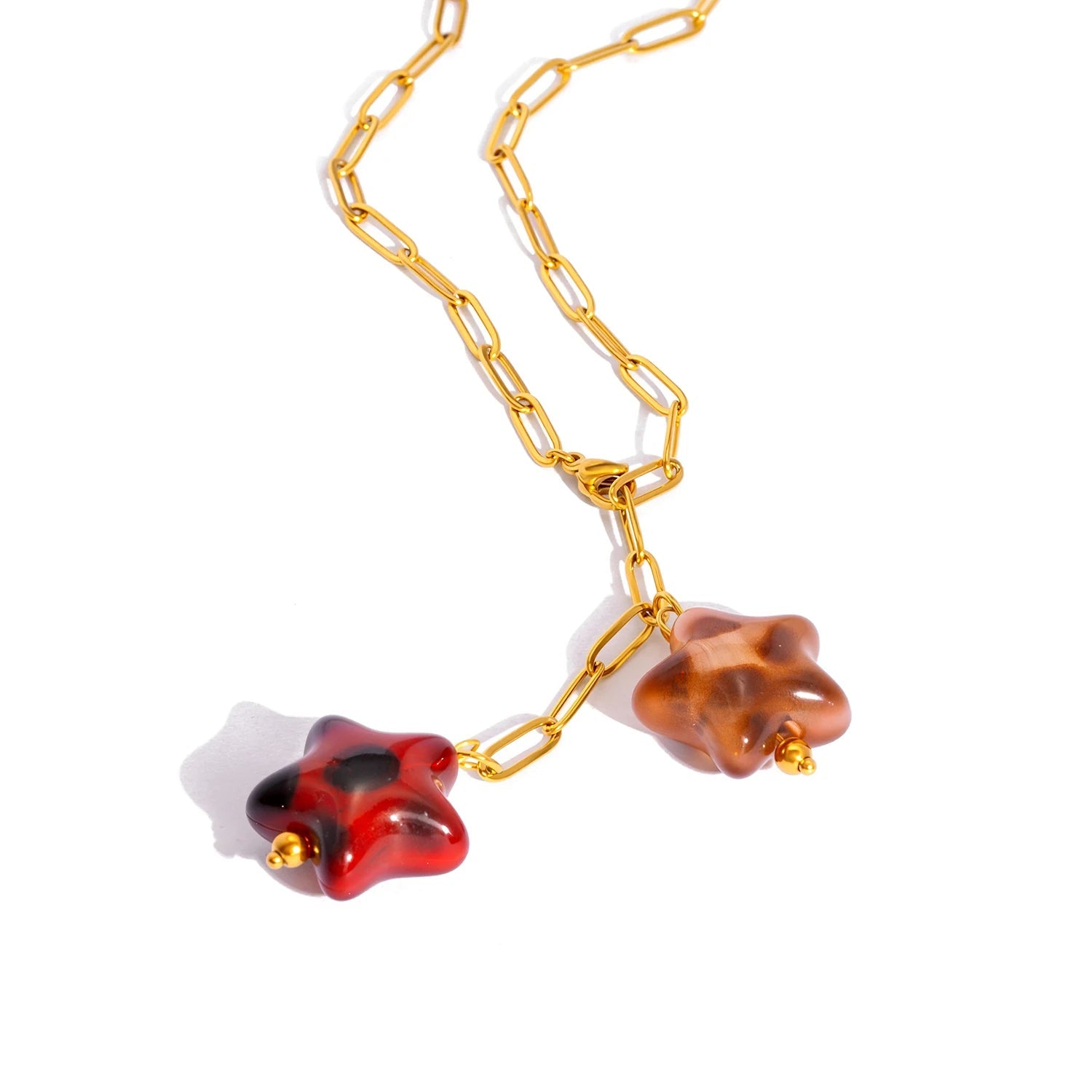 Double Star Pendant Necklace