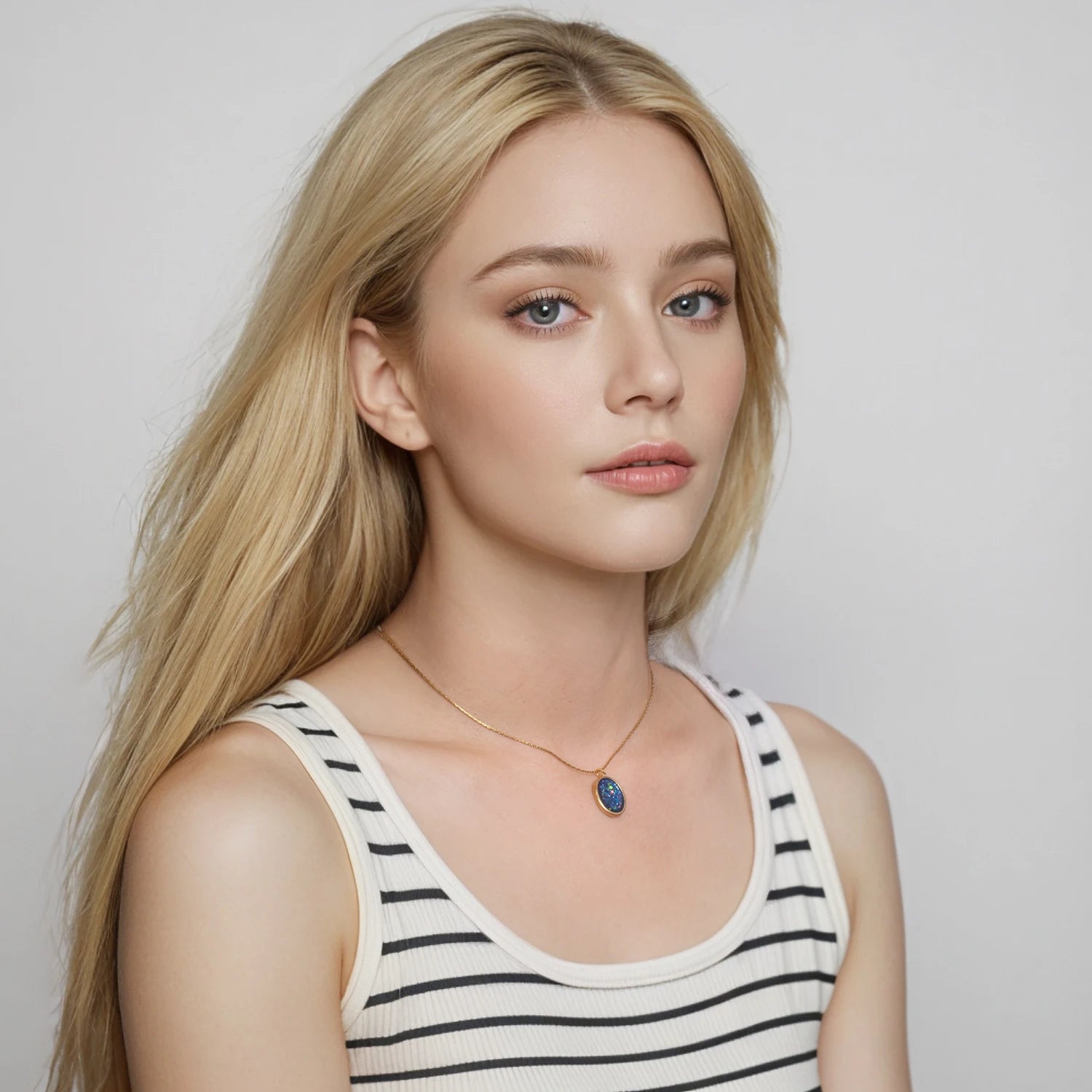 Oval Pendant Necklace