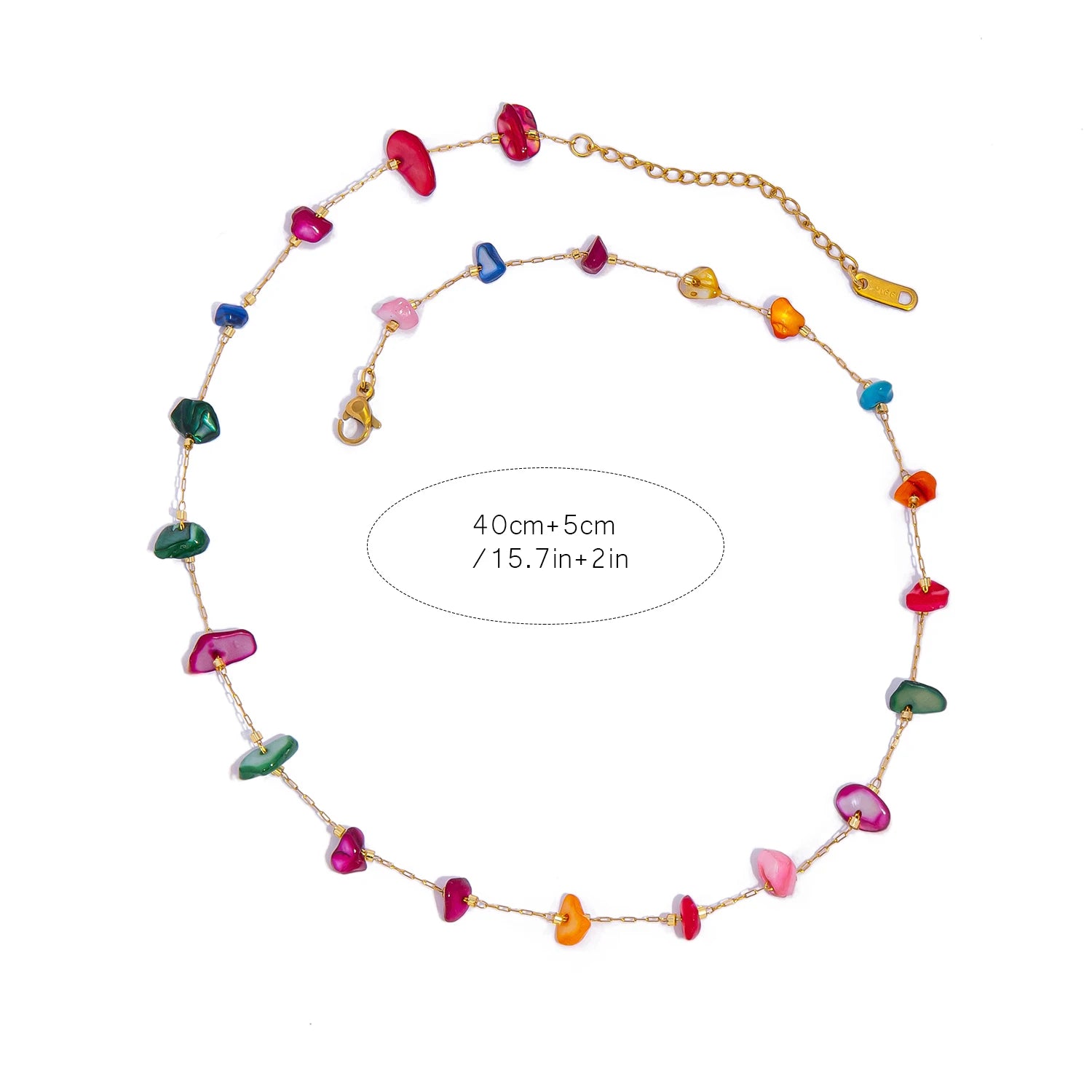 Colorful NonSense Stones Necklace & Bracelet