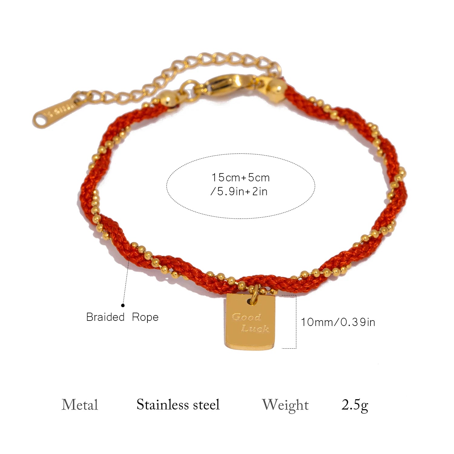Braided Good Luck Charm Bracelet