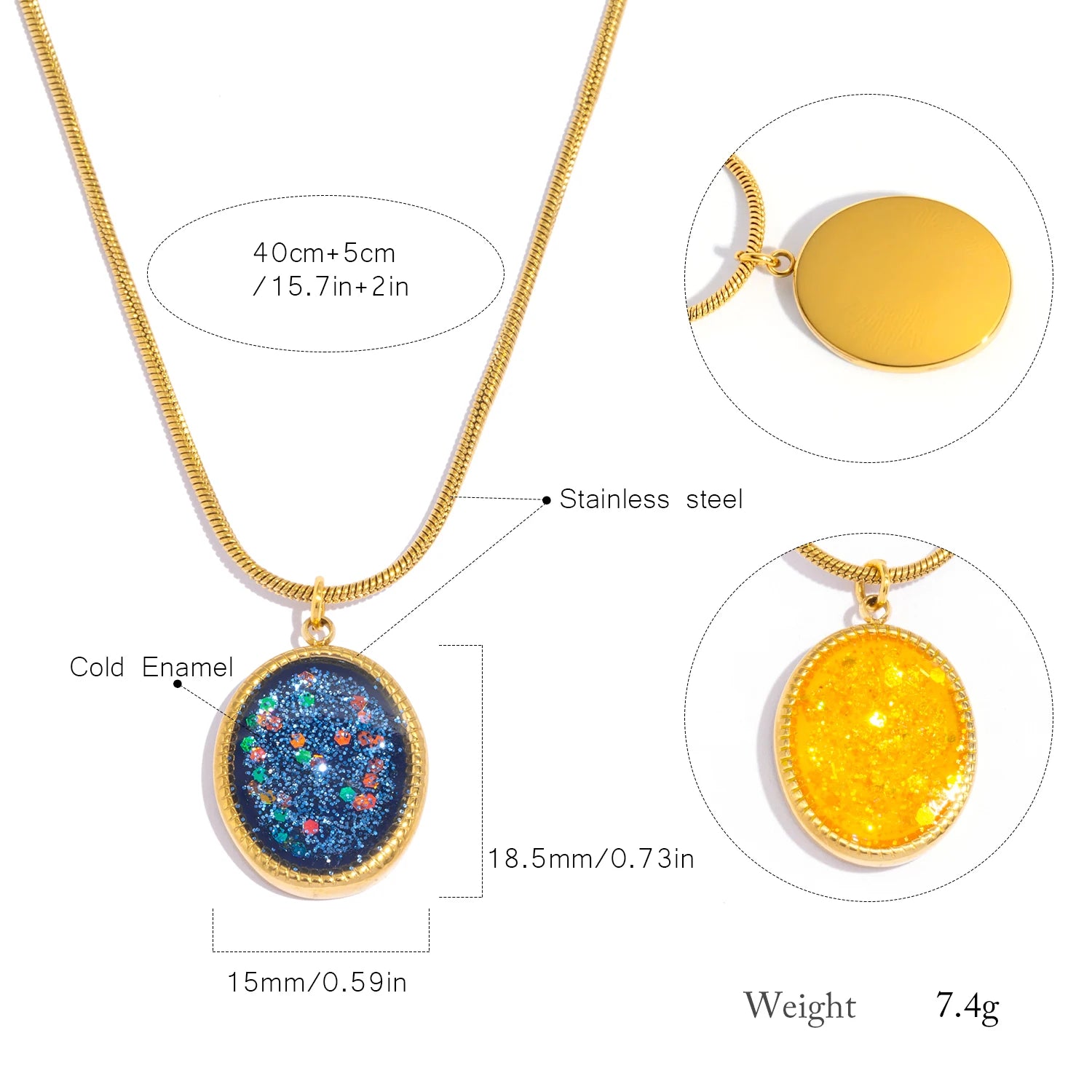 Oval Pendant Necklace
