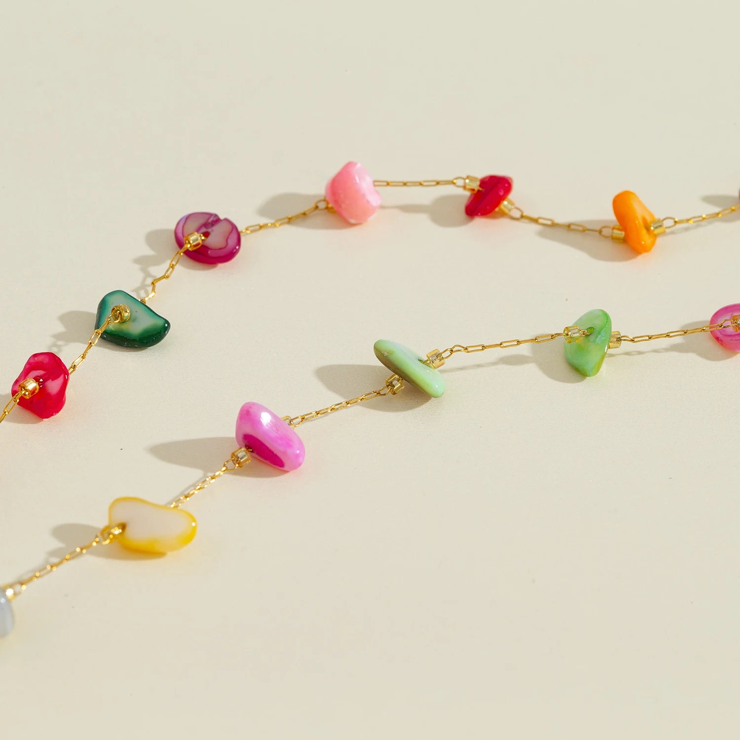 Colorful NonSense Stones Necklace & Bracelet